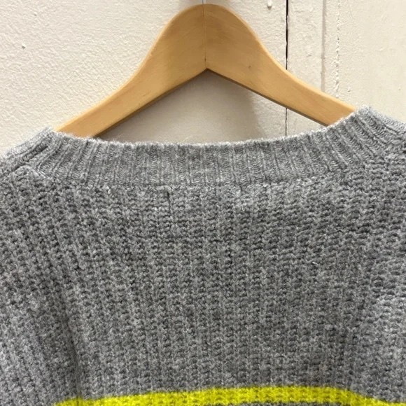 Anthropologie Gray and Yellow Striped Sweater XSP - Picture 8 of 8
